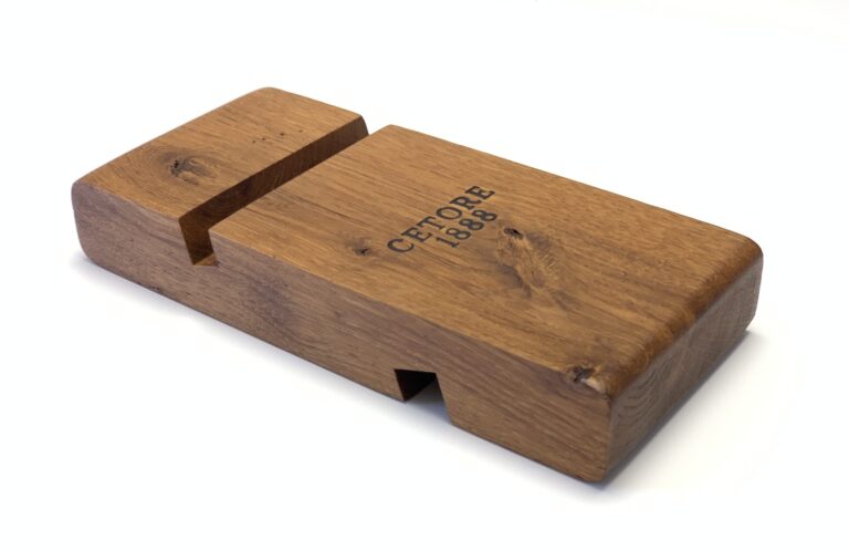 premium oak wood stand for phone