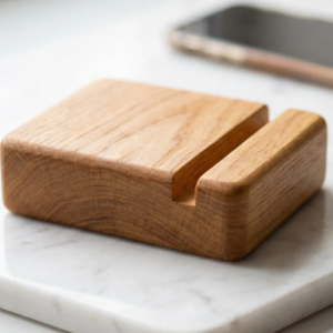 classic wood phone stand